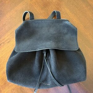 Mansur Gavriel Suede Lady Bag in Black, no straps